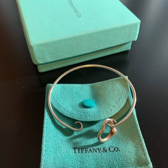 Authentic Tiffany Elsa Peretti Open Heart Bangle - Picture 5 of 7
